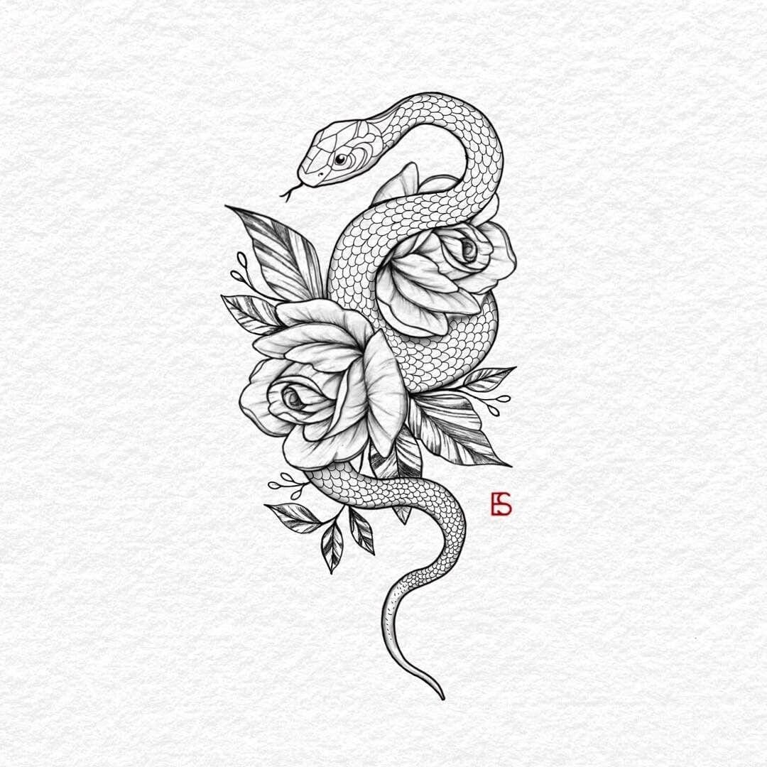 36+ Best Snake And Flower Tattoo Designs & Meanings - PetPress